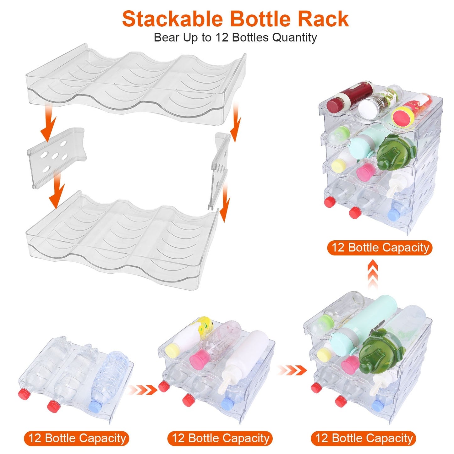 4-Tier Stackable Bottle Organizer
