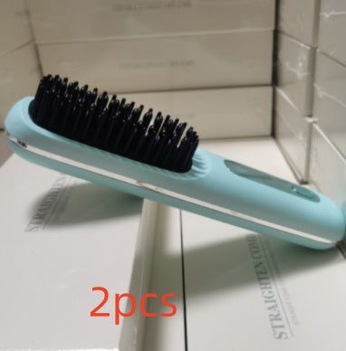 2-In-1 Straight Hair Comb | Wireless Hair Straightener Brush
