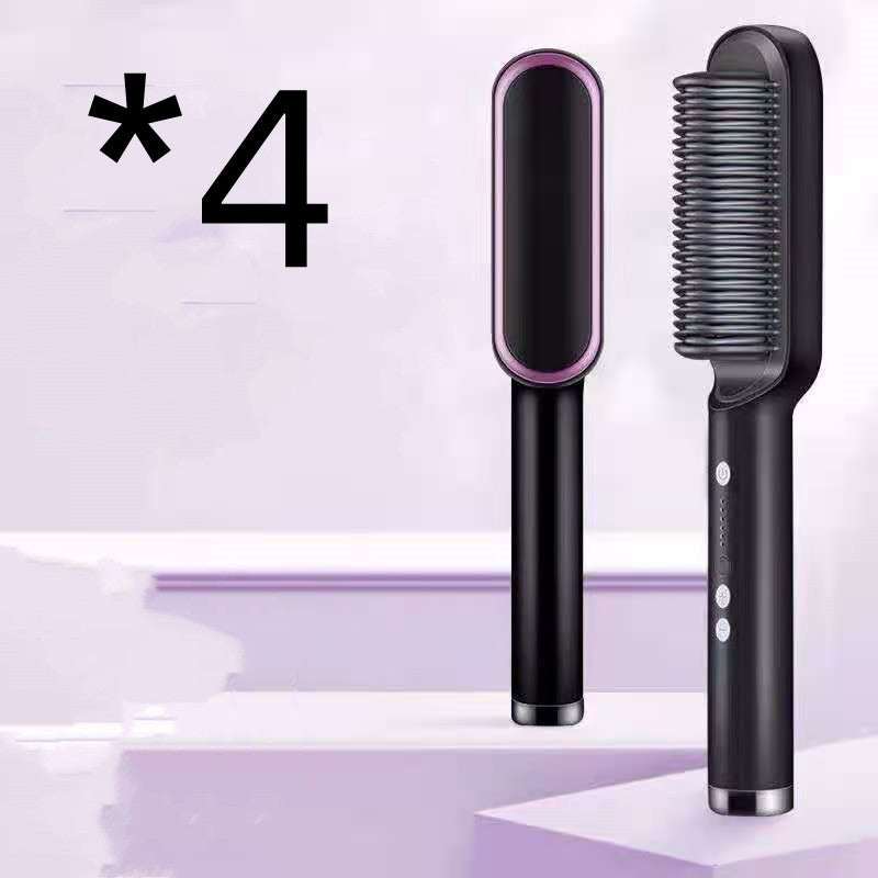 2-in-1 Electric Hair Straightener & Curling Brush