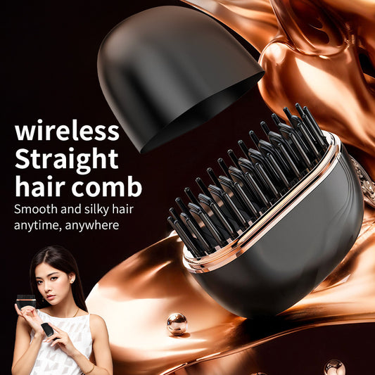 Mini Hair Straightening Comb – Portable Wireless Hair Styler