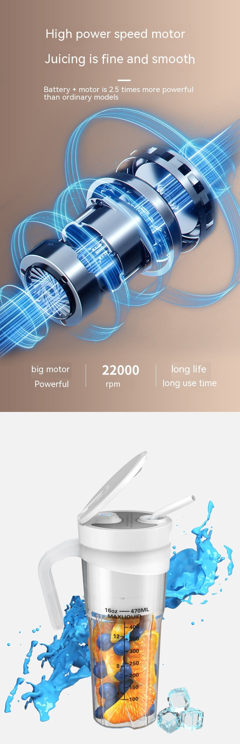 FreshBlend Go – Portable Juicer & Smoothie Cup