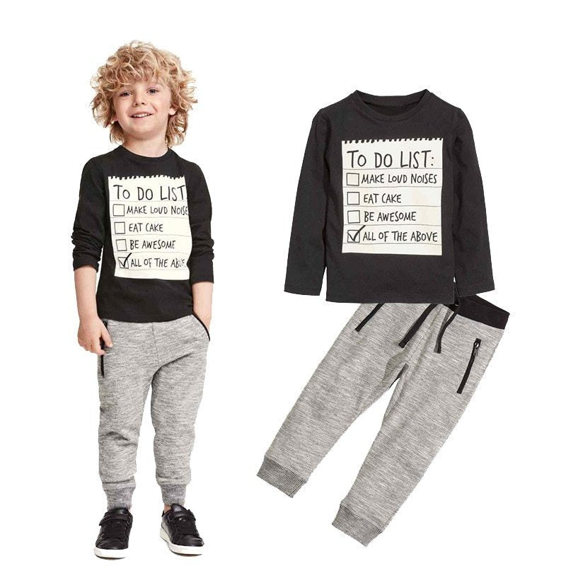 Boys’ Cotton 2-Piece Casual Set (3–7 Years)