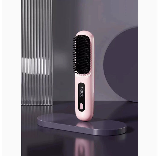 2-In-1 Straight Hair Comb | Wireless Hair Straightener Brush