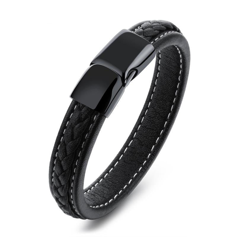 Men’s Black Titanium Steel Bracelet – Sleek & Durable Fashion Jewelry