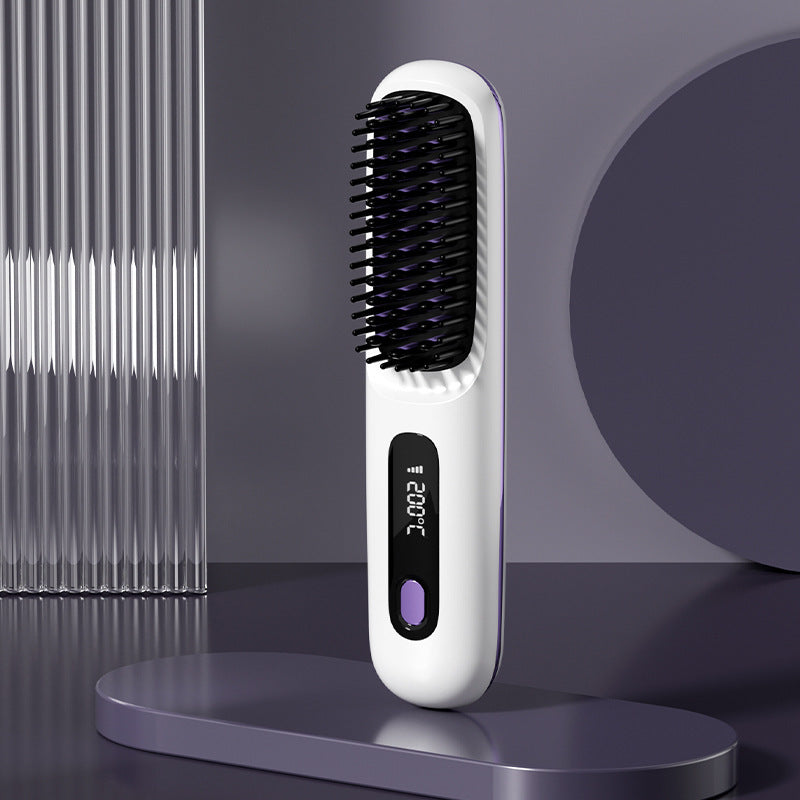 2-In-1 Straight Hair Comb | Wireless Hair Straightener Brush