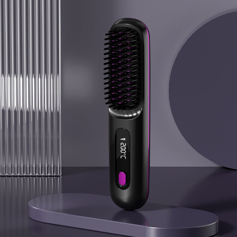2-In-1 Straight Hair Comb | Wireless Hair Straightener Brush