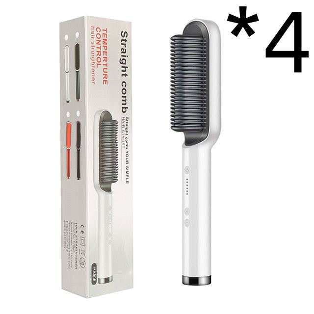 2-in-1 Electric Hair Straightener & Curling Brush