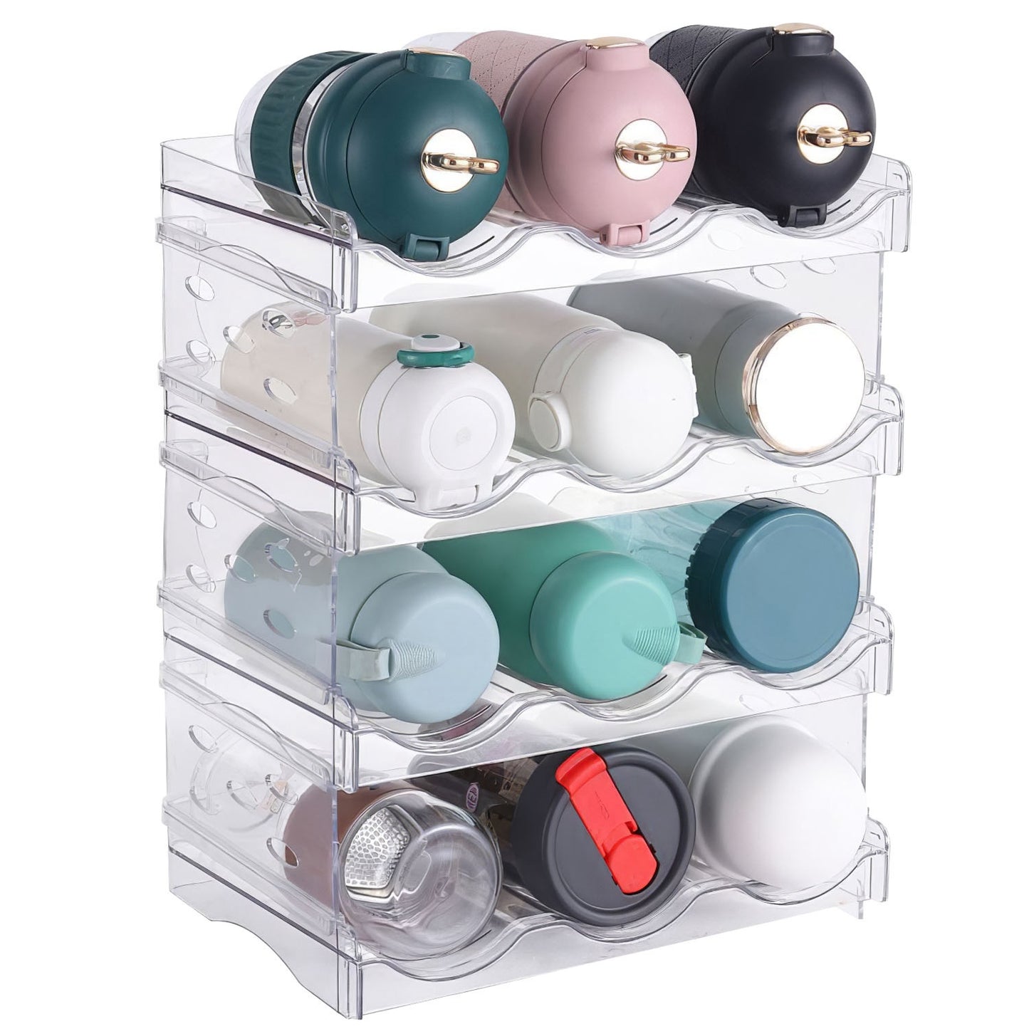 4-Tier Stackable Bottle Organizer