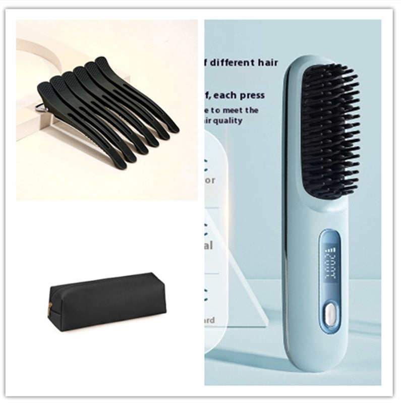 2-In-1 Straight Hair Comb | Wireless Hair Straightener Brush